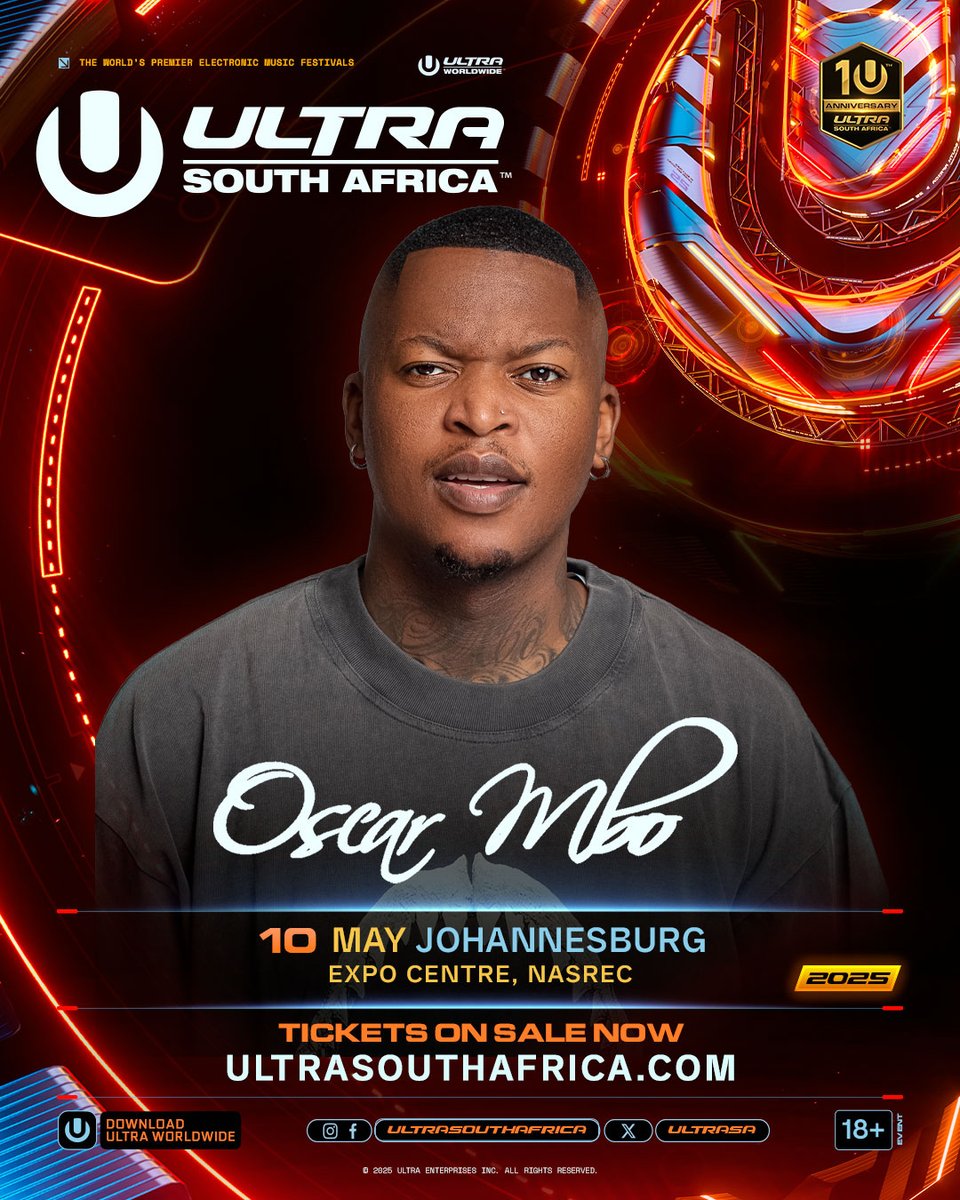 Lose yourself in the rhythm &amp; find yourself at #TheGrooveRoom for the one &amp; only Oscar Mbo at #UltraSA2025. 

Secure your tickets for #UltraSA2025 now at UltraSouthAfrica.com/tickets.

#TheGrooveRoom #ElectronicMusic #Amapiano #Afrotech #UltraSA2025