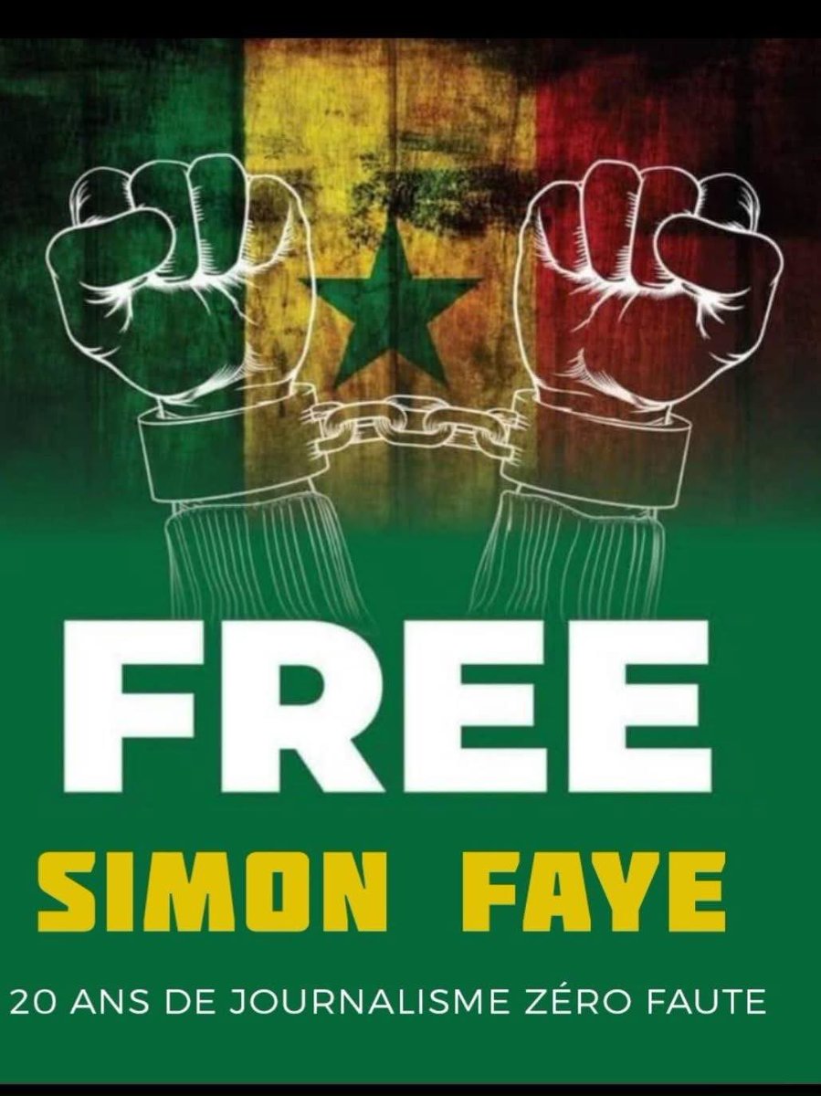 M_A_Mbengue's tweet photo. M. SIMON FAYE est un journaliste très sérieux !
@SeydiGassama
@PR_Diomaye @SenTv1
#FreeSimonFaye
#Senegal
#Kebetu https://t.co/dx8rxD8cVW