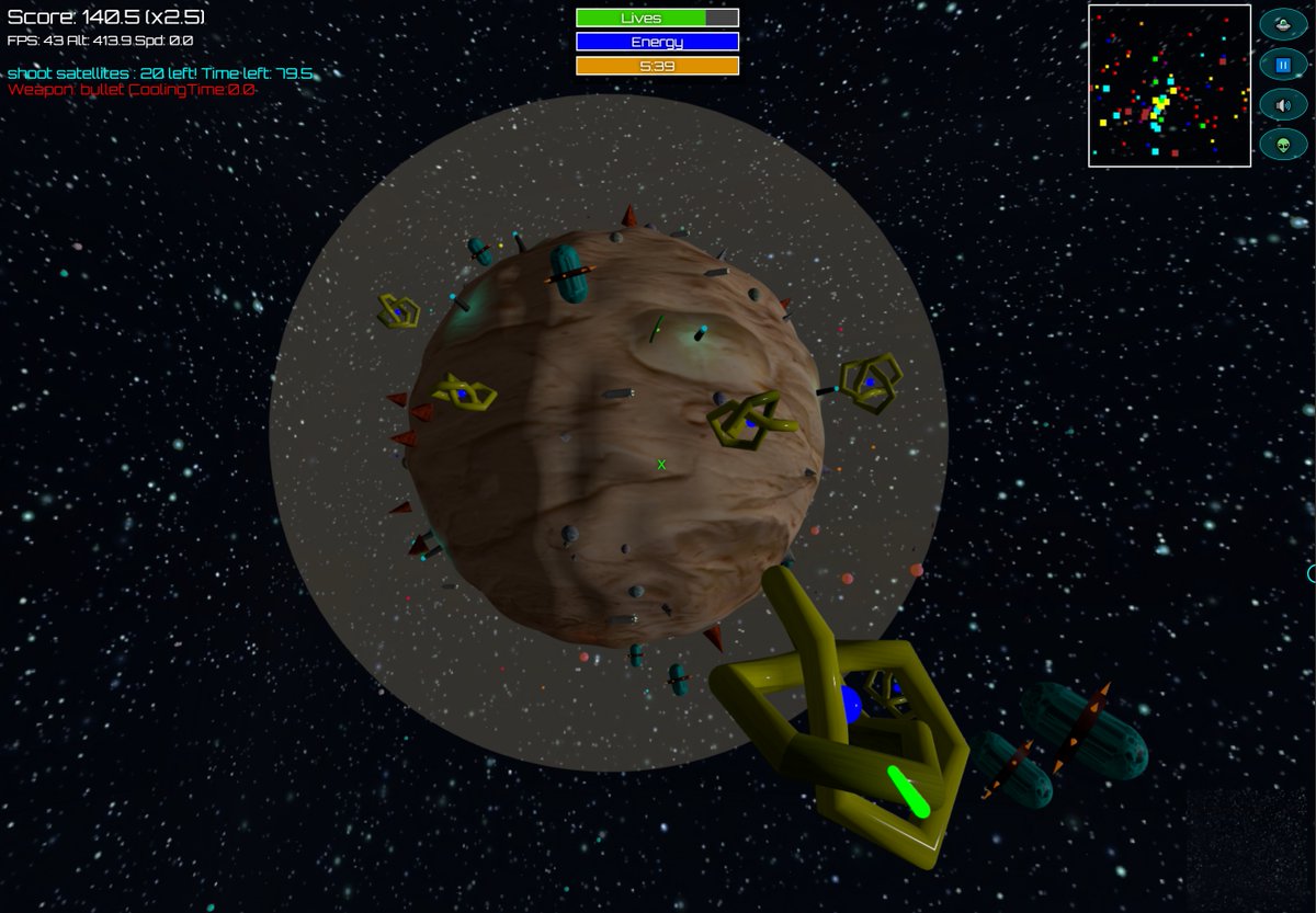 pneus841's tweet photo. @FarrukhYakubov @threejs Seems we all love space games 🚀🛸 https://t.co/aeKjvCp9bM