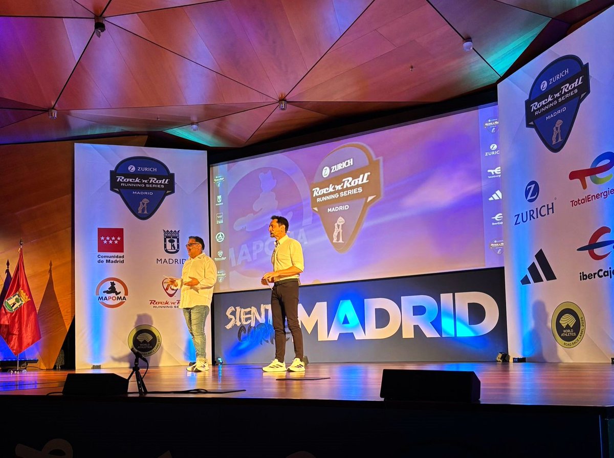 📣 ¡Sentimos Madrid! 📣 Hoy presentamos junto a <a href="/AD_MAPOMA/">MAPOMA</a> y <a href="/MADRID/">Ayuntamiento Madrid</a> la Zurich Rock ‘n’ Roll Running Series #Madrid, que el 27 de abril celebrará 47 ediciones corriendo por las calles más bonitas de la capital 🏃‍♂️🏃‍♀️