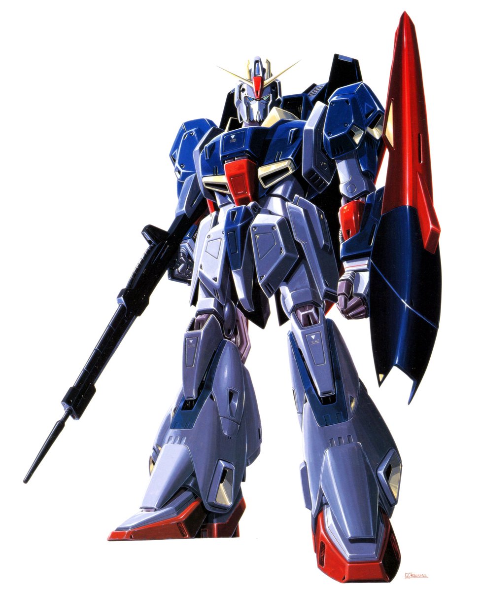 大河原先生のZガンダムのイラストを。 こちらはNewtype誌の1985年7月
