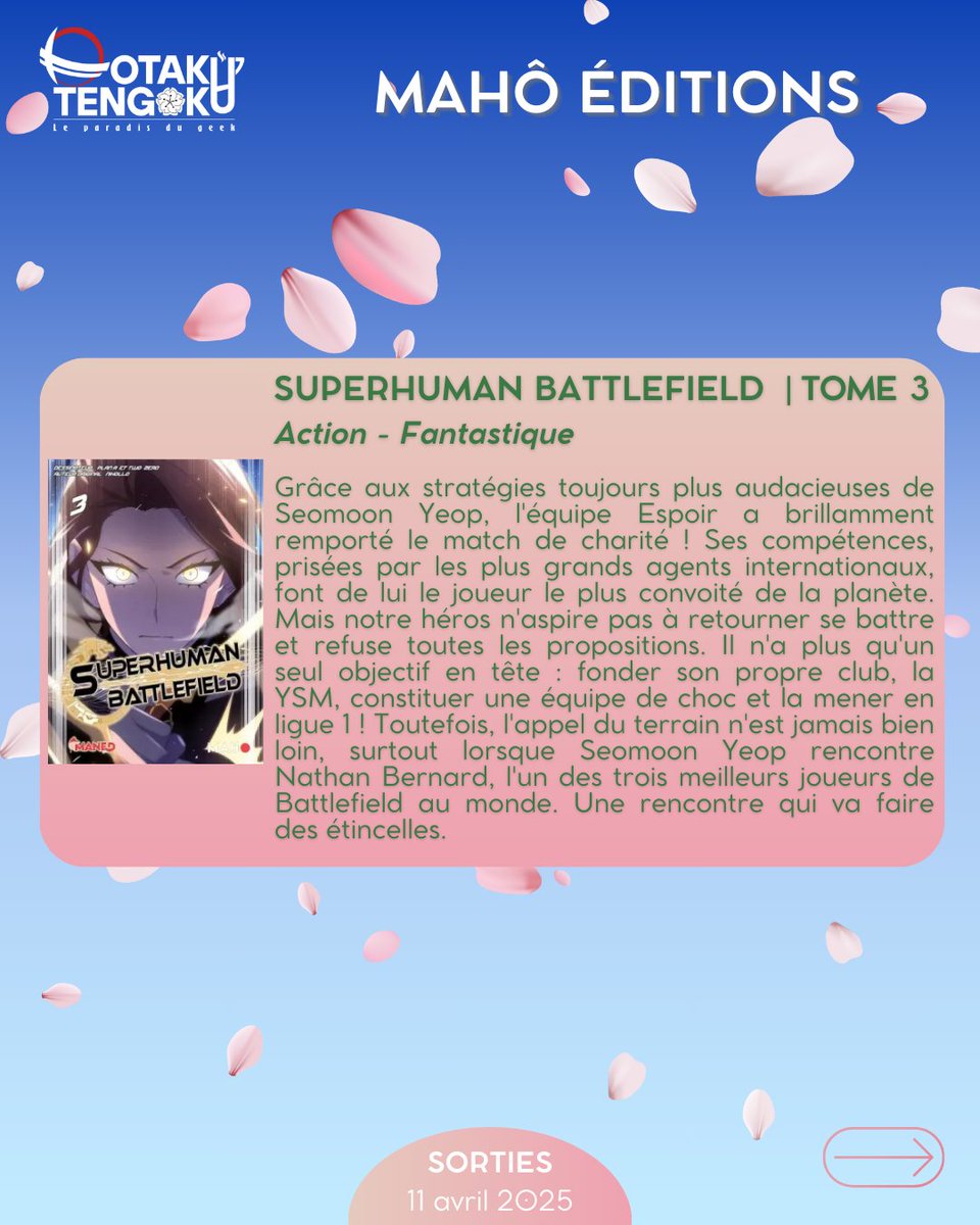 OTengoku_fr's tweet photo. Les #SortiesManga 📖 du vendredi 11 Avril chez @MahoEditions
• Mynoghra - Annonciateur de l’Apocalypse 04
• Superhuman Battlefield 03 https://t.co/oodzTTBZxI