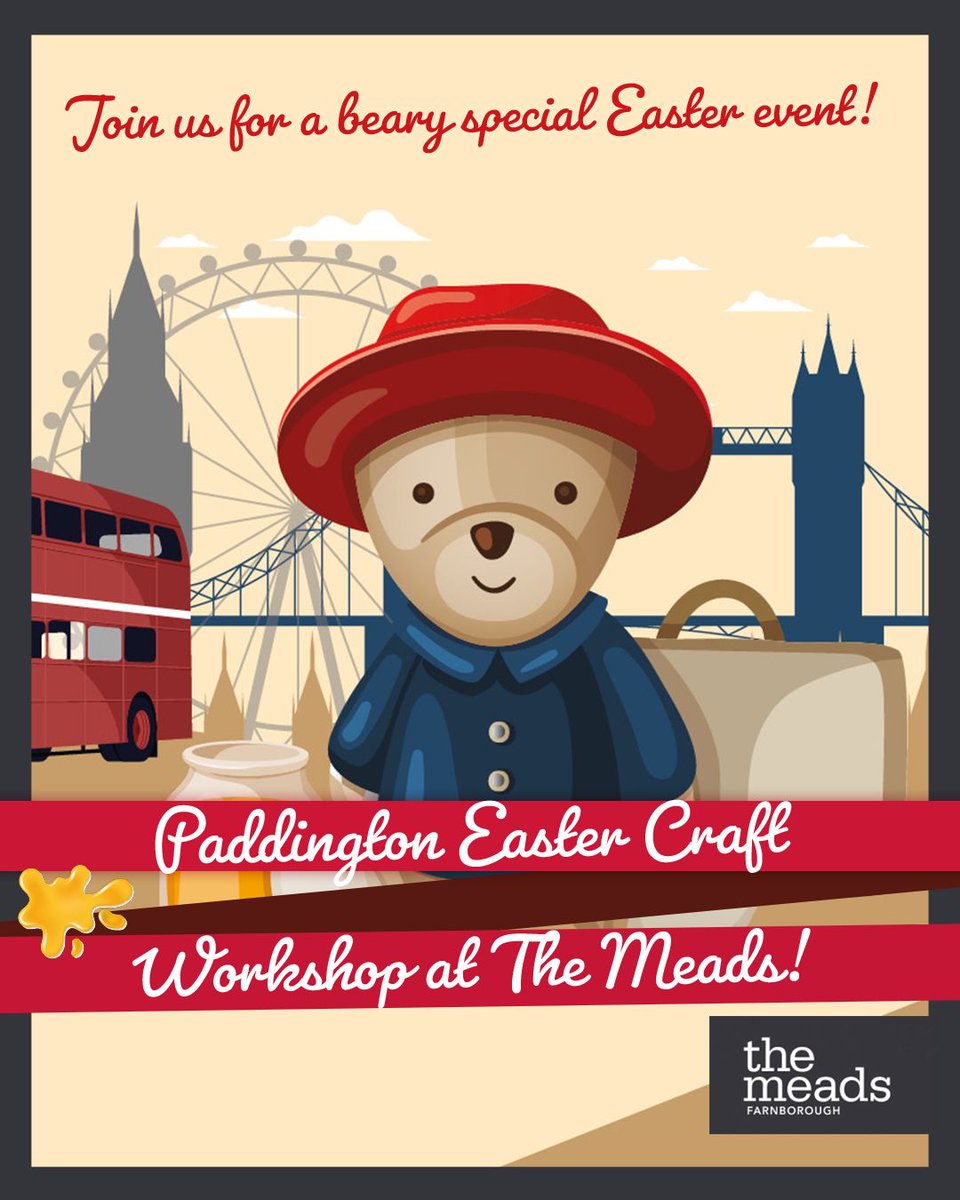 The_Meads's tweet photo. π»β¨ Paddington Easter Craft Workshop at The Meads! β¨π£
Join us on Saturday 19th April from 11amβ3pm for a free family event full of creativity, colour and Paddington-inspired fun!
Bring the family, get stuck in, and enjoy a joyful day at The Meads!
#TheMeads https://t.co/mqkdV8WlBe