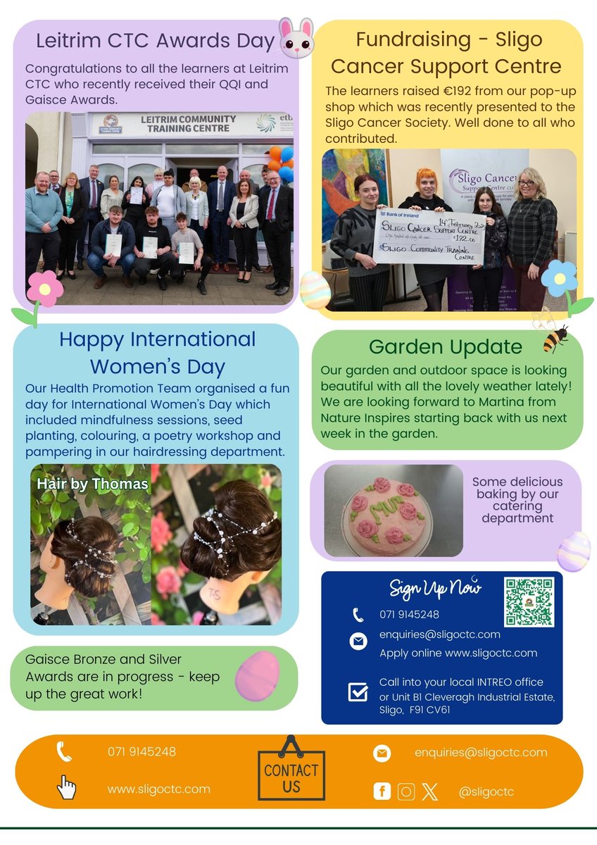 The latest edition of our Centre Newsletter is now available. Beautifully created by our computer department, check it out and see what we've been up it!

sligoctc.com/easter-newslet…