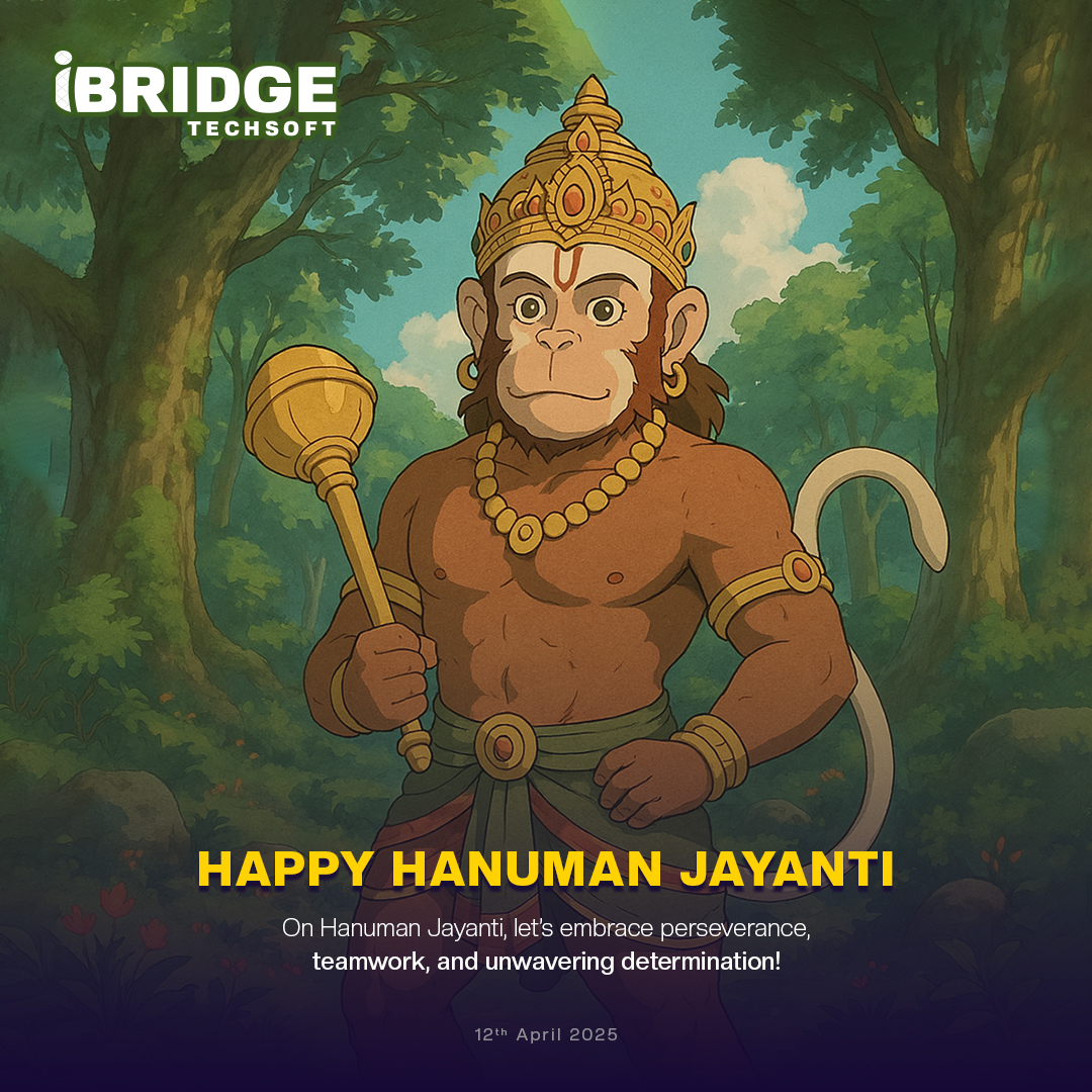TechsoftIbridge's tweet image. On this #HanumanJayanti, may we be inspired by #Hanuman's selflessness & commitment to righteousness.
Visit us🌐: ibridgetechsoft.com
✅ 𝐇𝐚𝐧𝐮𝐦𝐚𝐧 𝐉𝐚𝐲𝐚𝐧𝐭𝐢 🙏🐒🕉️🪔🚩
#iBridgeTechsoft #HanumanJayanti2025 #JaiHanuman🙏 #Bajrangbali🕉️ #HanumanChalisa #JaiShreeram