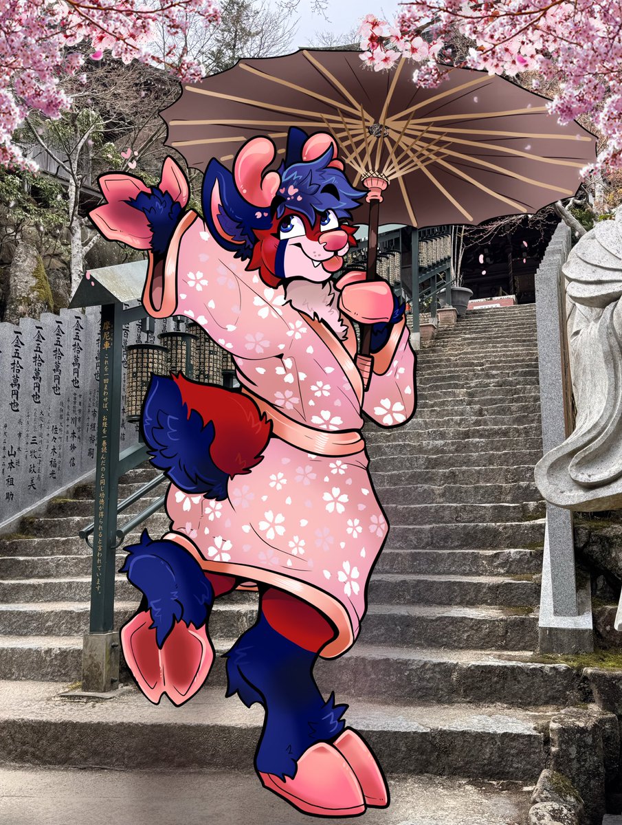Kyra Stoat! (@stoatears) on Twitter photo A commission for <a href="/Salty_Hunter94/">Brandi - @saltyhunter94.bsky.social</a> using an actual picture from their trip to Japan! 🌸🇯🇵 A commission for <a href="/Salty_Hunter94/">Brandi - @saltyhunter94.bsky.social</a> using an actual picture from their trip to Japan! 🌸🇯🇵