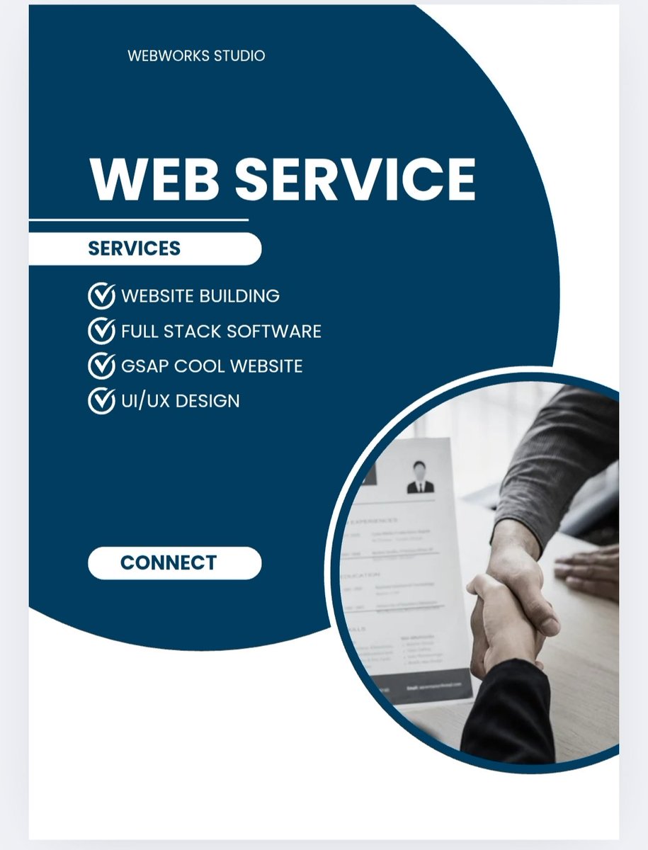 webw0rkStudio's tweet image. Connect for any web service 
Mail - webworksstudio986@gmail.com