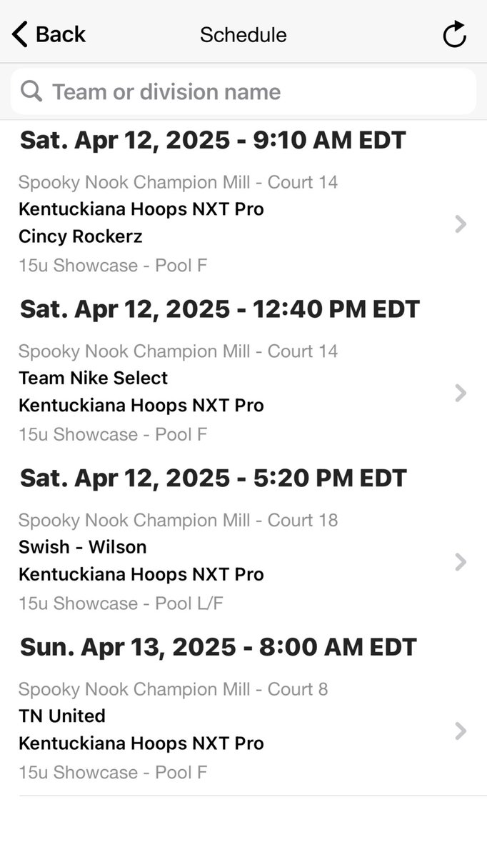 Kentuckiana Hoops Boys AAU (@kyinhoopsaau) on Twitter photo 15U-17U NXTPRO schedules for this weekends Midwest Mania at Spooky Nook π <a href="/madehoops/">MADE Hoops</a> <a href="/TravisGrafHoops/">Travis Graf</a> <a href="/NextUpRecruits/">NextUpRecruits</a> <a href="/KYINhoops/">πππ£π©πͺππ πππ£π ππ€π€π₯π¨</a> <a href="/PrepHoopsOH/">Prep Hoops Ohio</a> 15U-17U NXTPRO schedules for this weekends Midwest Mania at Spooky Nook π <a href="/madehoops/">MADE Hoops</a> <a href="/TravisGrafHoops/">Travis Graf</a> <a href="/NextUpRecruits/">NextUpRecruits</a> <a href="/KYINhoops/">πππ£π©πͺππ πππ£π ππ€π€π₯π¨</a> <a href="/PrepHoopsOH/">Prep Hoops Ohio</a>