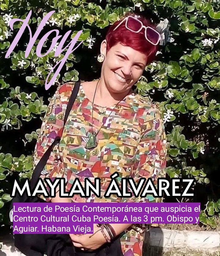 edicionesmtz's tweet photo. 📢📚Hoy MAYLAN ÁLVAREZ lee poesía en la librería Fayad Jamis,en el espacio Lectura de Poesía Contemporánea que auspicia el Centro Cultural Cuba Poesía.A las 3 pm. Obispo y Aguiar. Habana Vieja.

Tomado del Perfil de Alfredo Zaldívar 👇
https://t.co/9A0TlbTgCh

#rdicionesmatanzas https://t.co/QNiYzWCaNk