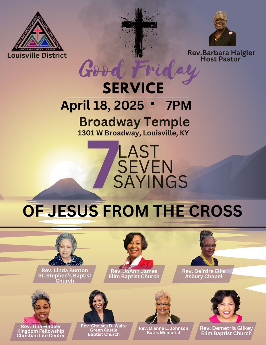 I’m honored to share that I will be participating in this year’s Good Friday service, preaching on one of the 7 Last Sayings of Jesus. Let’s come together to reflect, remember, and rejoice in the hope we have through the cross. 🙏🏾💚