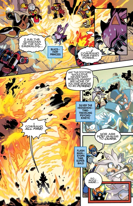 ok i should stop but blaze is so fucking cool. also ben bates penciled this issue and it's the best this crossover has looked so far 