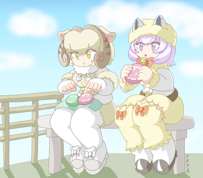 #なにか食べてるフレンズ 3年くらい前に描いたやつ