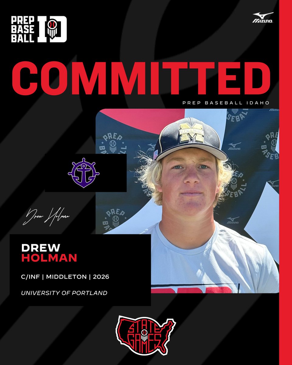 Prep Baseball Idaho (@prepbaseballid) on Twitter photo ๐จ๐๐๐๐๐๐๐๐๐๐ ๐๐๐๐๐๐จ
'26 C/INF Drew Holman (<a href="/MHSBSBLVikings/">Middleton Vikings Baseball</a>) has announced his commitment to the University of Portland.
Profileโก๏ธ loom.ly/N4CgxhI
Commitment Boardโก๏ธ loom.ly/dqAUjNM
<a href="/drewholman27/">Drew Holman</a> | <a href="/PortlandBSB/">Portland Pilots Baseball</a> ๐จ๐๐๐๐๐๐๐๐๐๐ ๐๐๐๐๐๐จ
'26 C/INF Drew Holman (<a href="/MHSBSBLVikings/">Middleton Vikings Baseball</a>) has announced his commitment to the University of Portland.
Profileโก๏ธ loom.ly/N4CgxhI
Commitment Boardโก๏ธ loom.ly/dqAUjNM
<a href="/drewholman27/">Drew Holman</a> | <a href="/PortlandBSB/">Portland Pilots Baseball</a>
