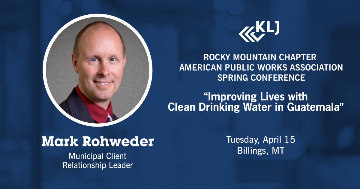KLJeng's tweet image. #KLJ team members share their insights at the Rocky Mountain Chapter APWA Spring Conference, Mark Rohweder (9:00am MT)–Improving Lives with Clean Drinking Water in Guatemala Ryan Welsh (3:30pm MT)–Innovative Community Spaces: The Laurel Splash Park Project. #SubjectMatterExperts