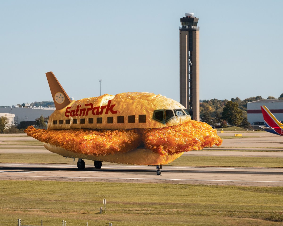 Eat'n Park (@eatnpark) on Twitter photo Flying home to the unofficial fish fry capital of the world in our #WhaleOfACod ✈🐳 <a href="/PITairport/">Pittsburgh International Airport</a> Flying home to the unofficial fish fry capital of the world in our #WhaleOfACod ✈🐳 <a href="/PITairport/">Pittsburgh International Airport</a>