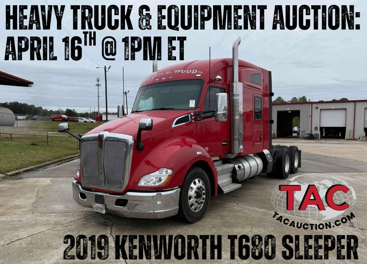 tac_auction's tweet photo. Live Virtual Heavy Truck &amp; Equipment Auction: Wednesday, April 16th @ 1PM ET

Check out our catalog &amp; register to bid below! 💪🚜👇

https://t.co/ofZt7IKsdh

#tacauction #onlineauction #heavytrucks #heavyequipment #registertobid #happybidding #freightliner #mack #sleeper #daycab https://t.co/tsAk9Jboav