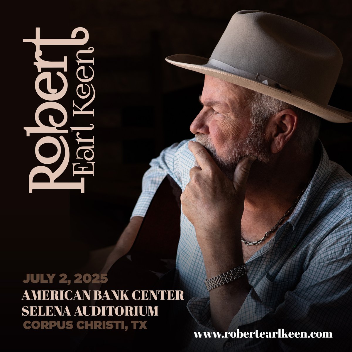 🚨 On Sale Now! Robert Earl Keen will be at American Bank Center Selena Auditorium on Wednesday, July 2nd.

🎟 bit.ly/RobertEarlKeen…