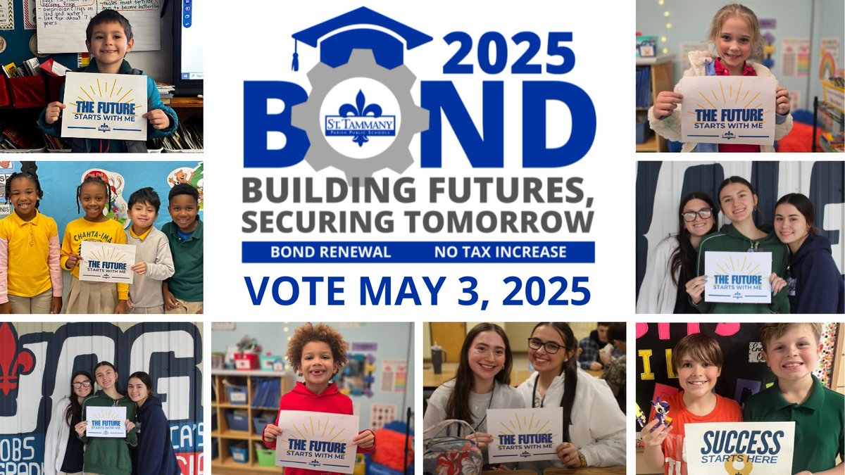 stppschools's tweet photo. ⚙️🎓 Building Futures, Securing Tomorrow Election May 3rd⚙️🎓

This important election impacts all 36,384 STPPS students, 6,051 STPPS employees, 55 schools and our entire community.

Info: https://t.co/TGWMU7gsjn

#BeAChampionSTPPS #BuildingFutures #SecuringTomorrow https://t.co/pshYU6BGVF