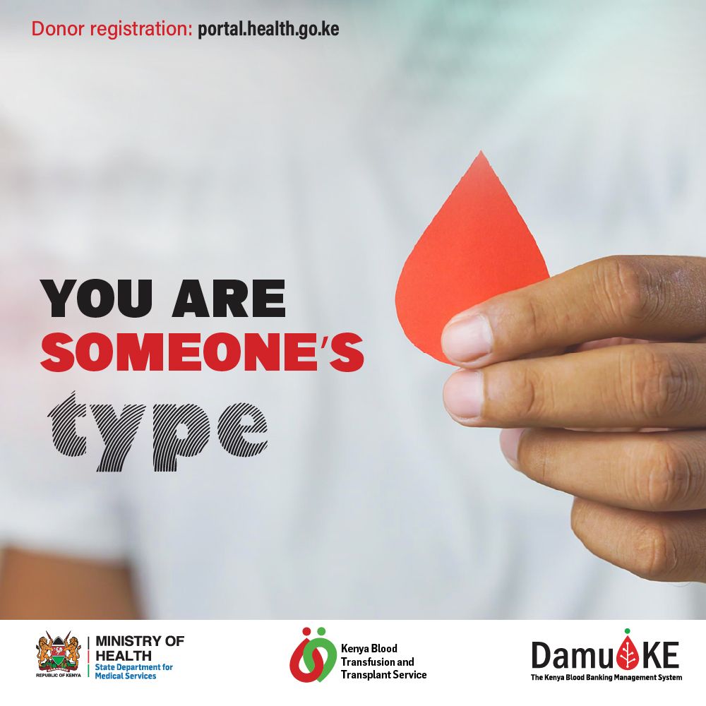Your blood could be the perfect match to save a life.
Join us at the Nation Health Summit on April 15th–16th at KICC and donate blood with the Kenya Blood Transfusion and Transplant Services.

❤ Every drop counts. Every donor matters.
🎟 Entry is FREE

🔗 Summit Registration:
