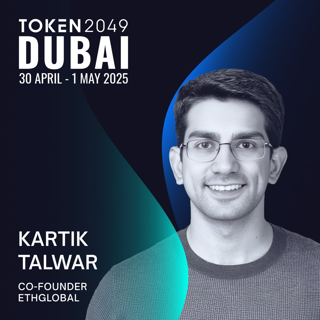 Meet the architect behind one of the most impactful developer ecosystems in crypto—<a href="/TheRealKartik/">Kartik Talwar</a>  of <a href="/ETHGlobal/">ETHGlobal</a>  .

Be at #TOKEN2049 Dubai to connect with the minds shaping Web3 from the ground up.