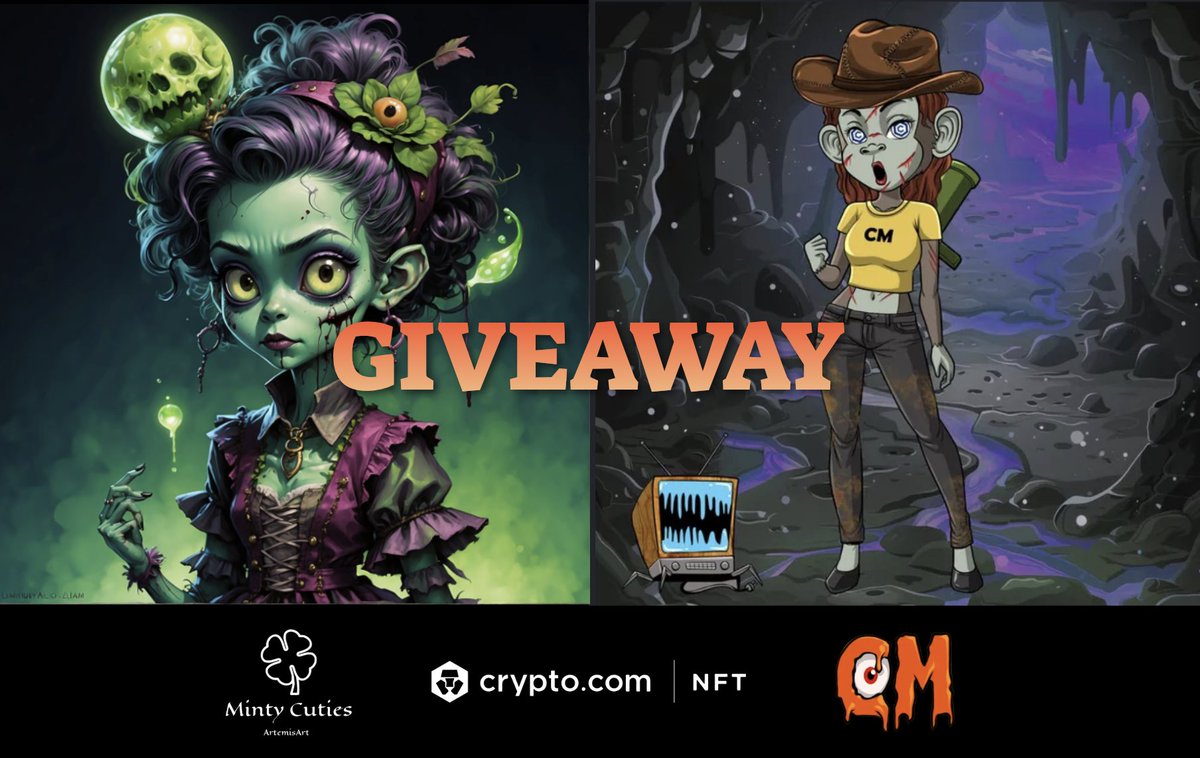 ArtemisArt (@artemisart_art) on Twitter photo 🎁 GIVEAWAY ALERT 🎁
We’ve teamed up with <a href="/CrazzzyMonsters/">Crazzzy Monsters | Gen2 on @Cryptocomnft |</a> to celebrate the Minty Cuties drop. A collection of adorably undead NFTs by ArtemisArt! 🧟♀️💚
“Minty Cuties”, LIVE exclusively on <a href="/cryptocomnft/">Crypto.com NFT</a>
🏆 1 Lucky Winner Will Receive:
🎁 1x Minty Cuties NFT + 🎁 1x Crazzzy 🎁 GIVEAWAY ALERT 🎁
We’ve teamed up with <a href="/CrazzzyMonsters/">Crazzzy Monsters | Gen2 on @Cryptocomnft |</a> to celebrate the Minty Cuties drop. A collection of adorably undead NFTs by ArtemisArt! 🧟♀️💚
“Minty Cuties”, LIVE exclusively on <a href="/cryptocomnft/">Crypto.com NFT</a>
🏆 1 Lucky Winner Will Receive:
🎁 1x Minty Cuties NFT + 🎁 1x Crazzzy