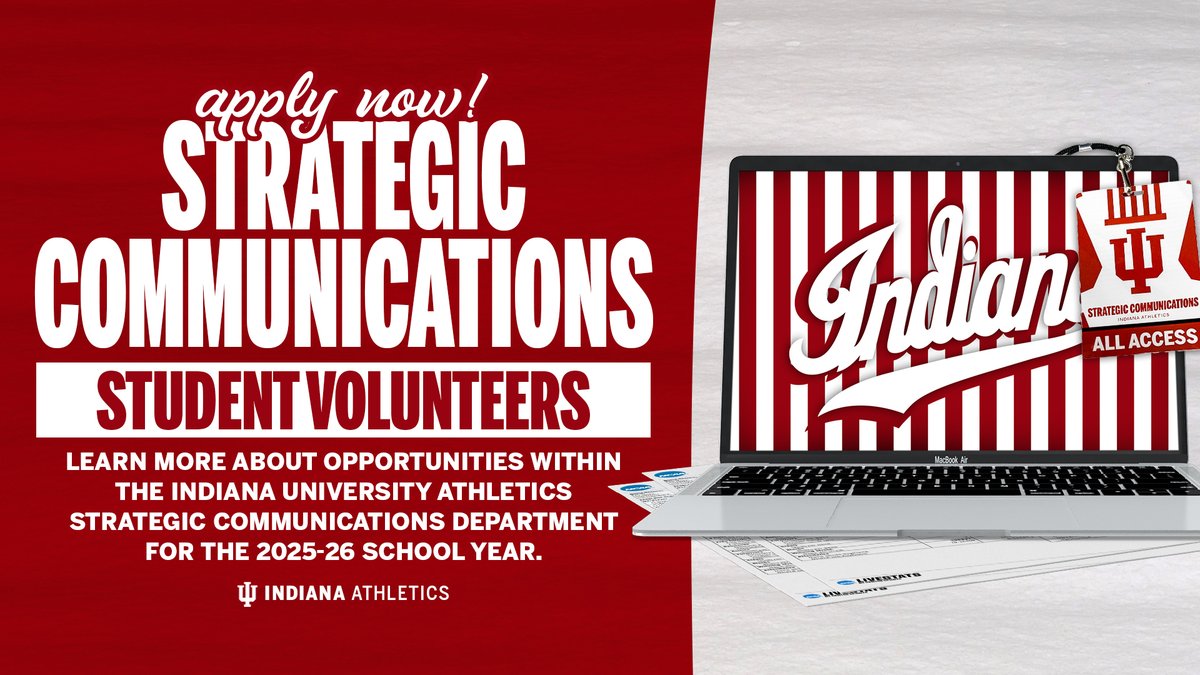 CubanCenter's tweet image. Applications for 2025-26 Strategic Communications Student Volunteers are now open!
Apply here → iuhoosiers.com/athcomminterns