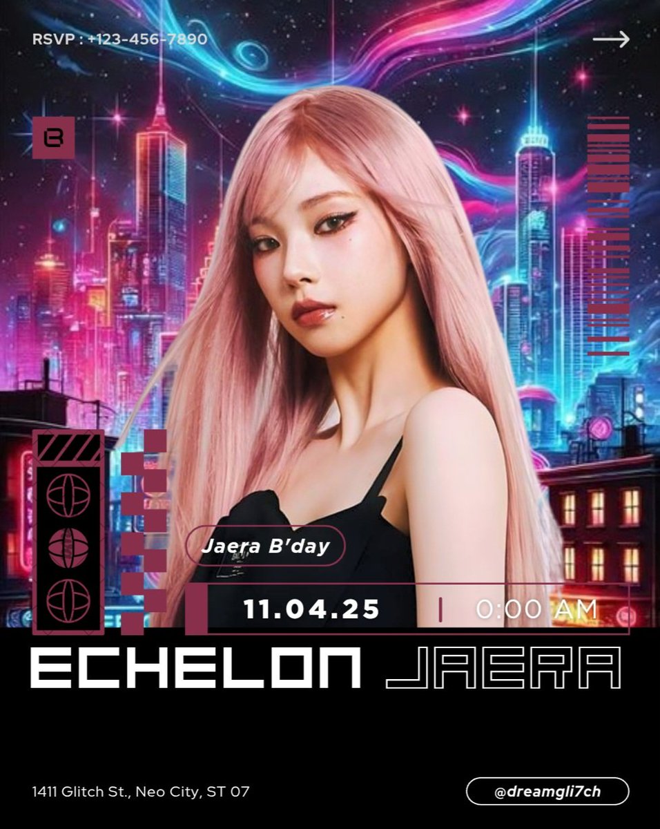 DGli7ch's tweet photo. ☠︎︎ Happy Birthday to our brilliant glitch manager, Jaera! Keep leading the dream with your unstoppable spark!

𖥔 [ @aerajaera ] 𖥔

            — 𝘼𝙡𝙡 𝙍𝙞𝙜𝙝𝙩 𝙍𝙚𝙘𝙚𝙞𝙫𝙚𝙙, 𝐃𝐫𝐞𝐚𝐦 𝐆𝐥𝐢𝟕𝐜𝐡
              ⌕ #DREΛM_GLI7CH https://t.co/CexWHxzwhq