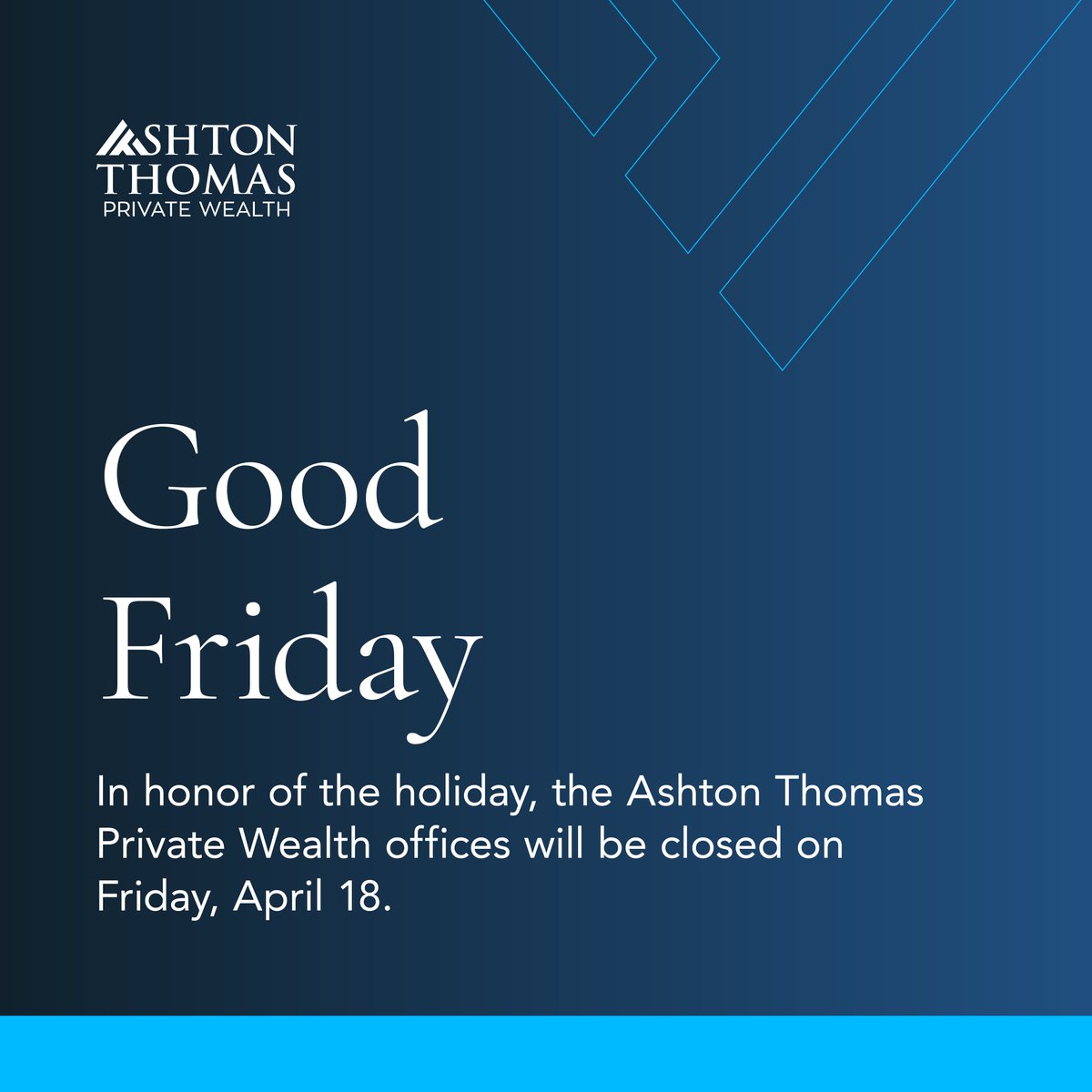 Please note that in observance of Good Friday, our office will be closed on Friday, April 18, 2025. 

Our office will reopen on Monday, April 21, ready to assist you! We appreciate your understanding.