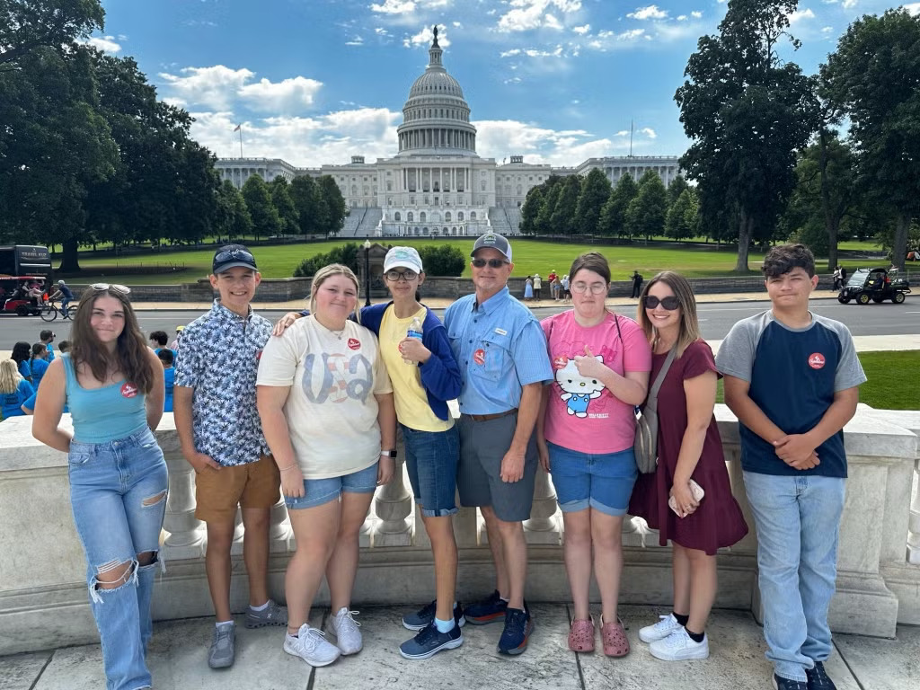 NationalFFA's tweet photo. From the classroom to the capital!✨ Our members and teachers are always showing up for ag and making an impact. #FFAProud #AgLeaders https://t.co/nObT2WHrIh