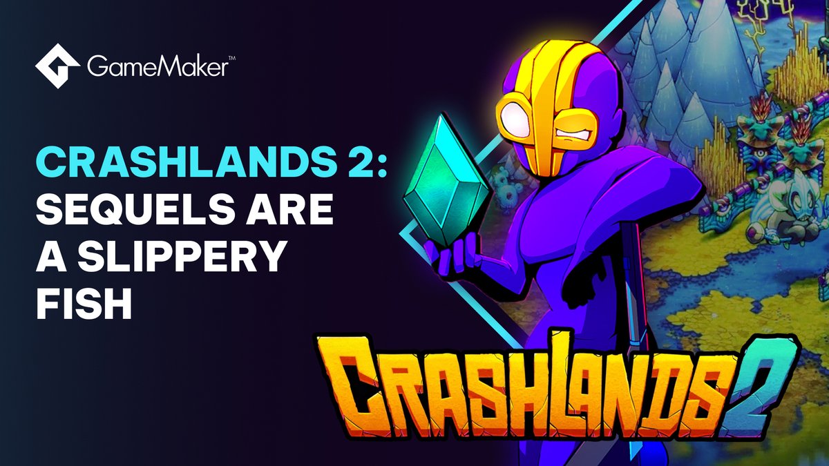 Crashlands 2 is OUT NOW!!
We caught up with <a href="/BScotchShenani/">Butterscotch Shenanigans</a> to talk about what goes into developing a sequel to a smash hit.
Tune in next week for more of a technical dive in Crashlands 2.

🔗 gamemaker.io/en/blog/crashl…