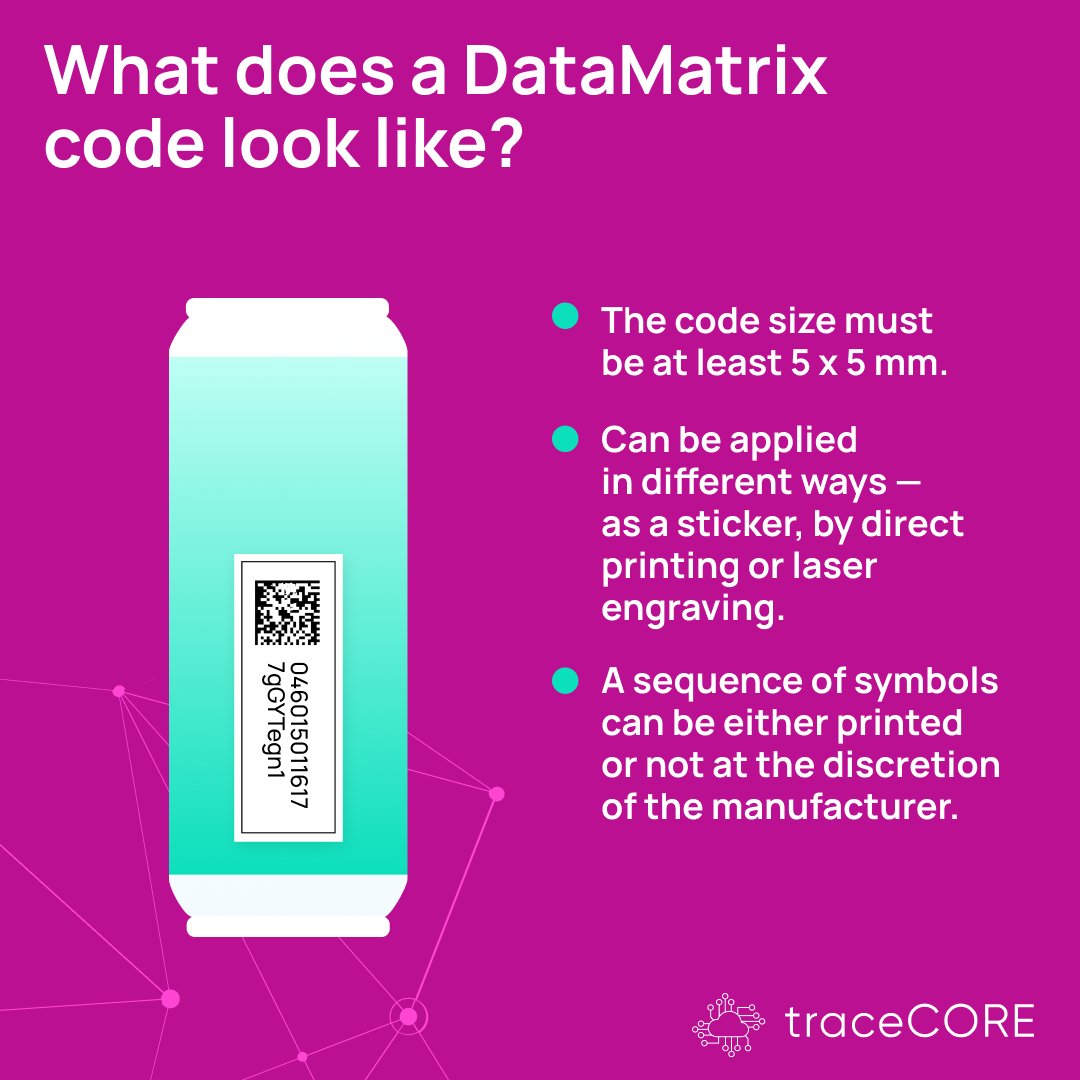 traceCORE_LLC's tweet image. While it might look like a #QRcode, #DataMatrix stores much more information and has a unique finder pattern in the shape of an "L" on the left side.
To learn more about the difference, check out the infographic below.
#TrackAndTrace #ProductMarking #DigitalTaxStamps