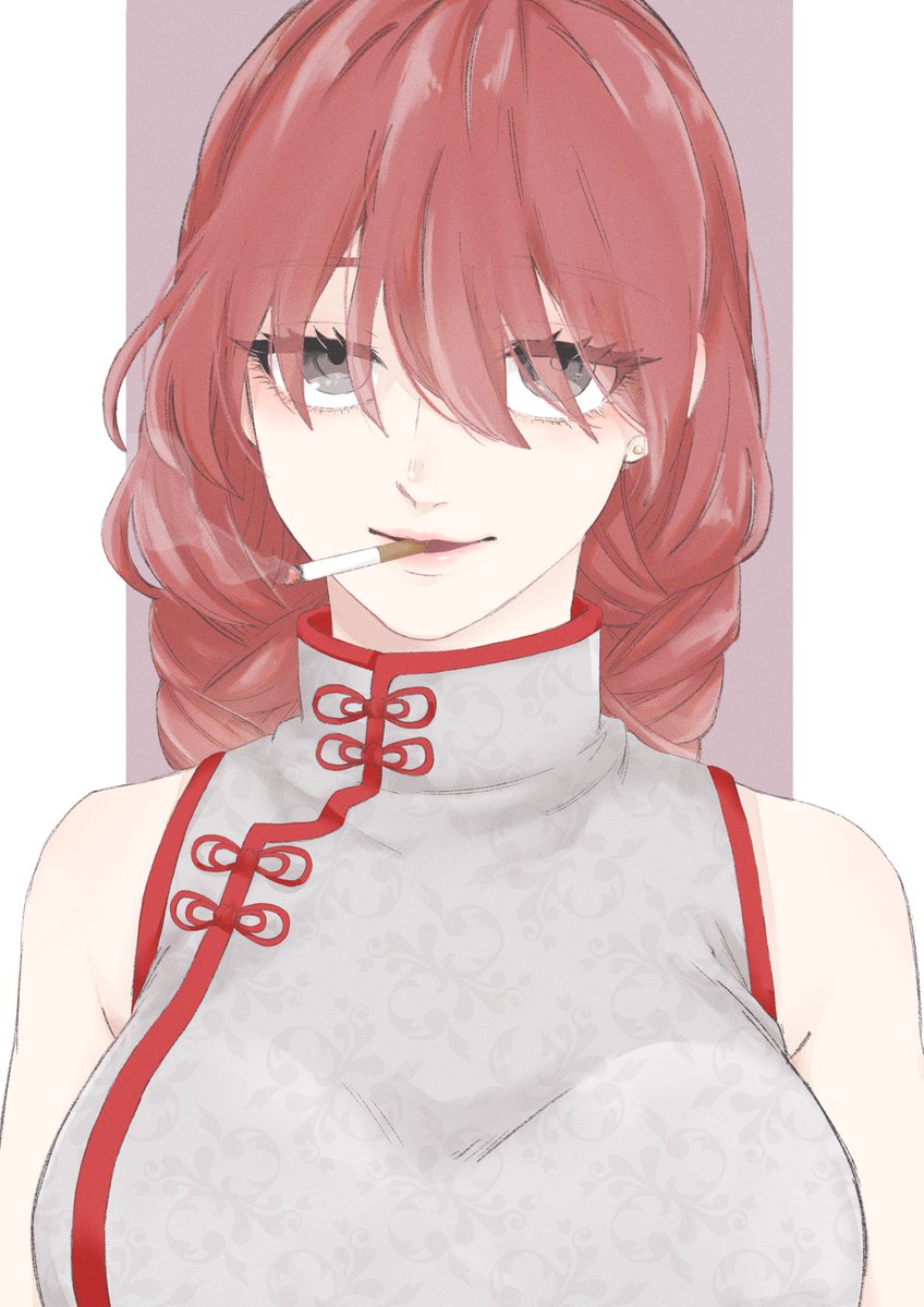 「たばこ咥えた女が好きらしい#oc#創作 」|小方のイラスト