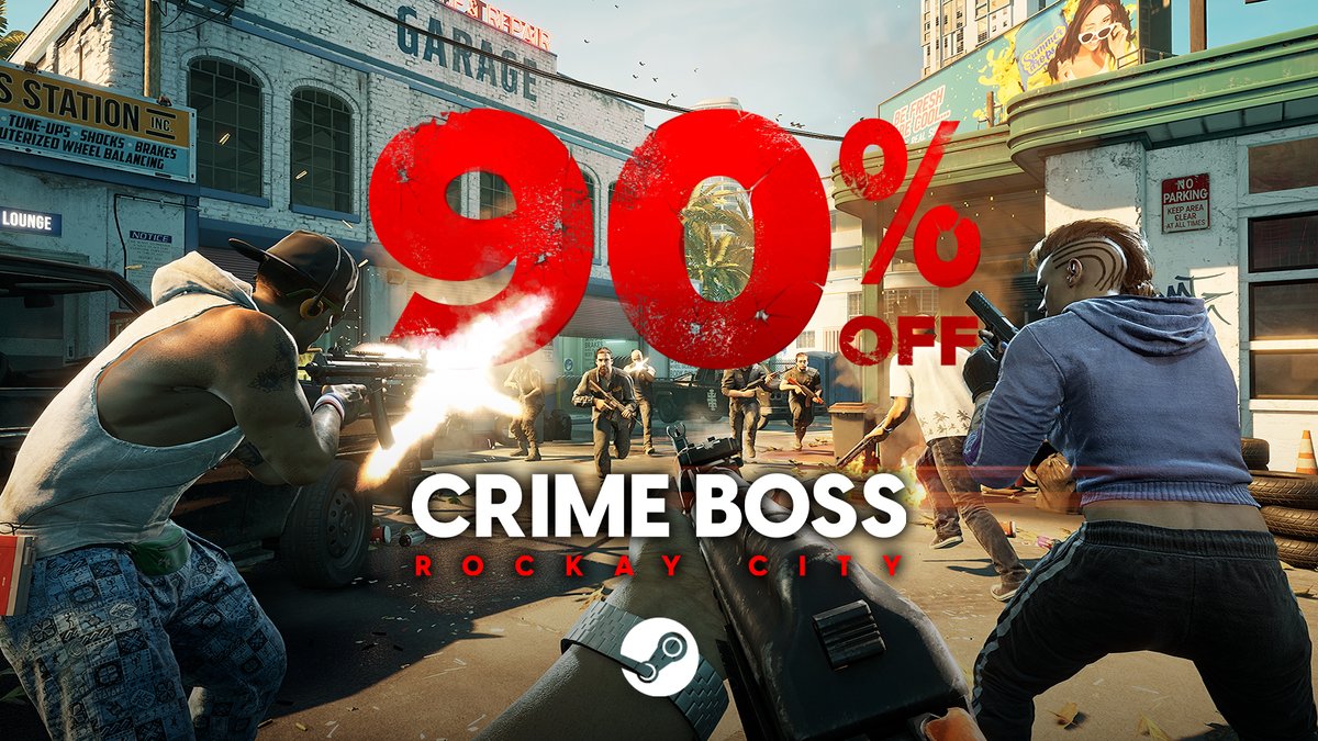 Crime Boss: Rockay City (@crimebossgame) on Twitter photo 🚨 Crime Boss: Rockay City is having a MASSIVE sale on Steam! 🚨
💸 90% off the base game
💥 50% off all DLC
Assemble your crew, sneak, shoot, and heist your way to the top of the criminal underworld!
Grab the deal now: 505.games/CrimeBoss90Off 🚨 Crime Boss: Rockay City is having a MASSIVE sale on Steam! 🚨
💸 90% off the base game
💥 50% off all DLC
Assemble your crew, sneak, shoot, and heist your way to the top of the criminal underworld!
Grab the deal now: 505.games/CrimeBoss90Off
