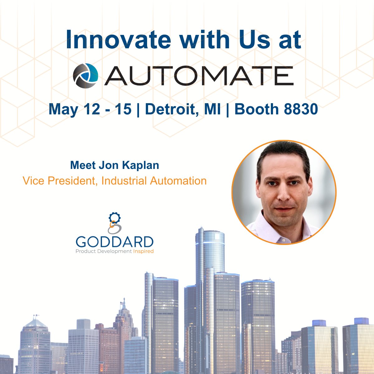 GoddardInc's tweet photo. One month until Automate! Will we see you in Detroit? https://t.co/jNaCPH8IIL