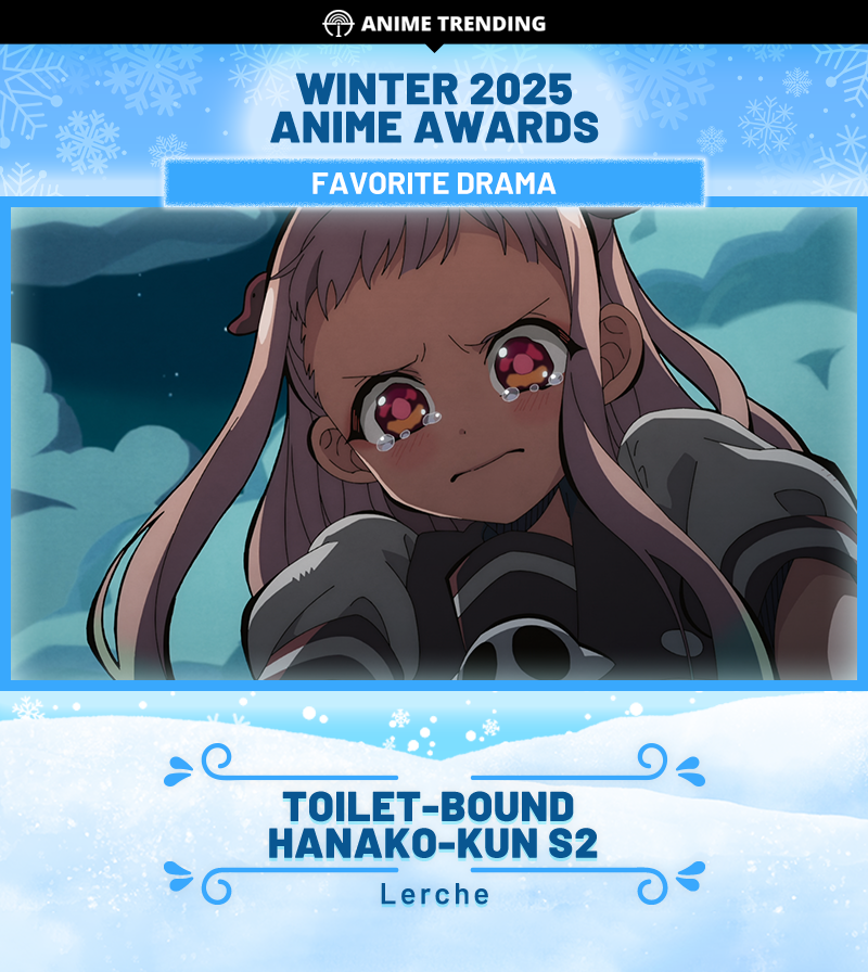 AniTrendz's tweet photo. 🏆 Winter 2025 Anime Awards 🏆
Favorite Drama:
Toilet-Bound Hanako-kun S2 https://t.co/GXgQxXeO0L