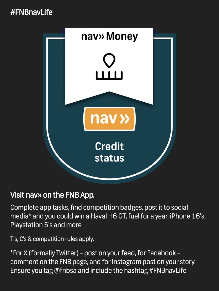 Check your Credit Status direct on the <a href="/FNBSA/">FNB South Africa</a> app. #FNBnavLife has all the tools!