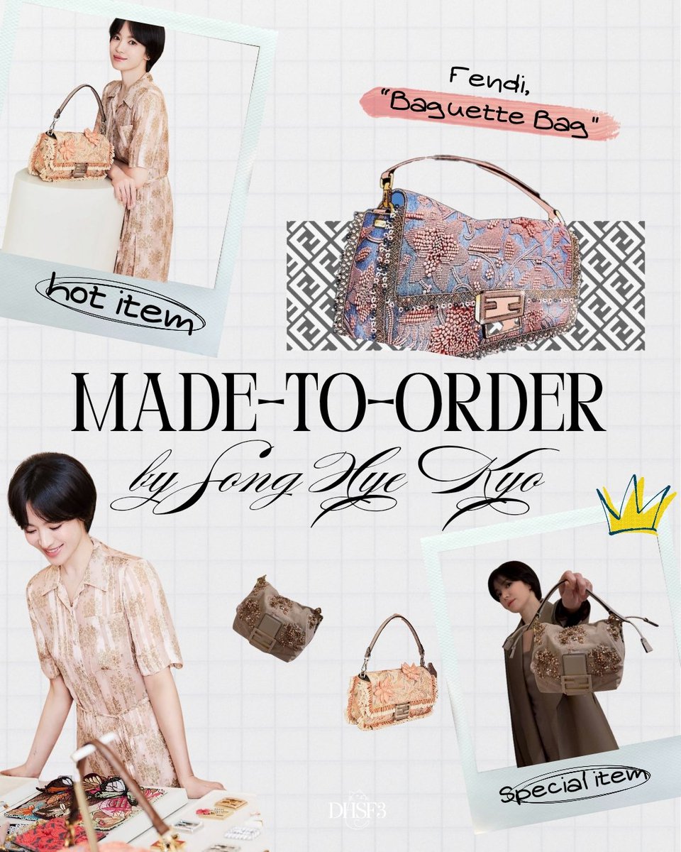 diahsays's tweet image. Song Hye Kyo reinterprets Fendi’s iconic Baguette Bag in the Made-to-Order campaign where craftsmanship meets individuality.
#SongHyeKyo #Fendi #MadeToOrder