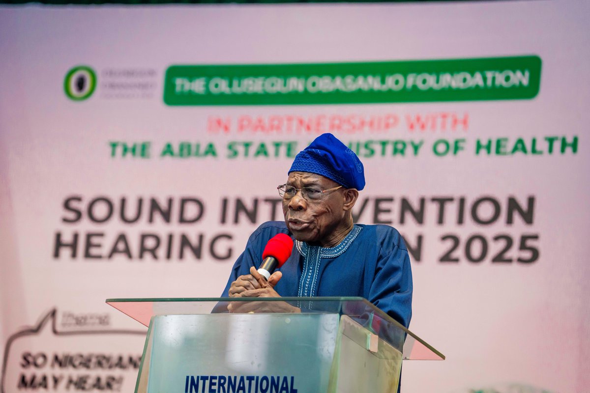 alexottiofr's tweet photo. Yesterday, the Abia State Government, in collaboration with strategic partners and the Olusegun Obasanjo Foundation, launched THREE groundbreaking healthcare initiatives:

* Formal Sector Health Insurance Scheme: Providing affordable and comprehensive healthcare access for tens of thousands of civil servants and their families.
* Free Hearing Aid Distribution Project: Empowering 1,000 individuals with hearing aids through the Sound Intervention Mission sponsored by the Olusegun Obasanjo Foundation.
* Free Medical Outreach: Bring consultations, treatments, and minor surgeries to the doorsteps of our people in Umuahia and Aba at no cost.

During the launch, I emphasized that no one in the New Abia should ever be denied healthcare for financial reasons. Our vision is clear—to build a dynamic, inclusive, and responsive healthcare system for all.  

On behalf of the government and people of Abia State, I extend heartfelt gratitude to Chief Olusegun Obasanjo, GCFR, for his unwavering love for our people and his participation in launching these transformative healthcare initiatives. His enduring patriotism and commitment to public service, even at an advanced age, inspire us all to remain optimistic about Nigeria's great potential despite challenges.  

We deeply appreciate the Olusegun Obasanjo Foundation for bringing its health intervention initiative to Abia. We thank God for the gift of his leadership and wish him continued strength and fulfilment in the years ahead.