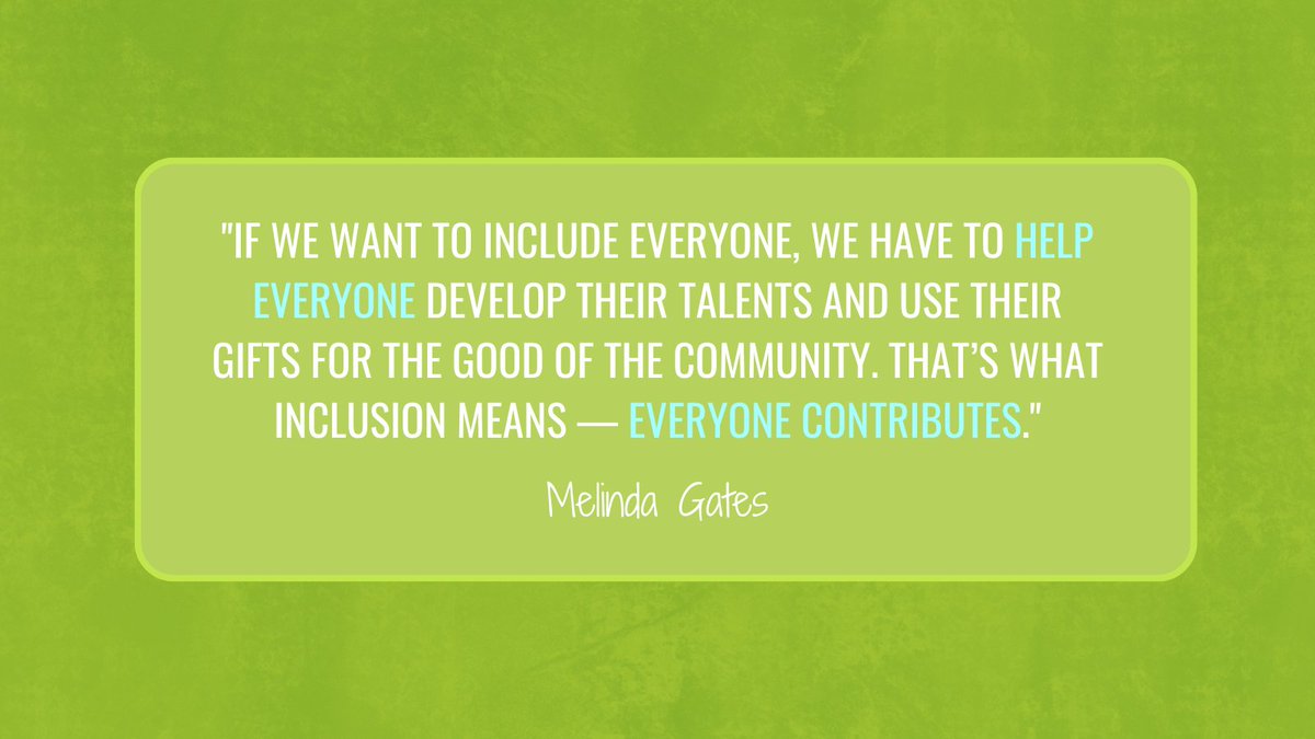 Inclusion starts in the classroom and grows into the community! 🌍✨💚

By helping everyone develop their talents and share their gifts, we create a space where everyone contributes and belongs.