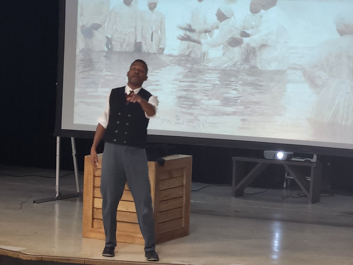 Thank you to Mike Wiley and the Stokes County Arts Council for bringing the show "One Noble Journey" to South Stokes today. It was a great performance! #saurastrongat60 #SauraPride #gosouth