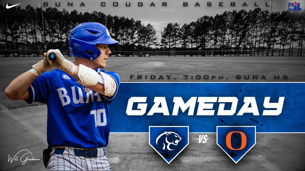 🚨GAMEDAY!🚨
🆚Orangefield Bobcats
⌚️JV 4:30, V 7:00
🏟️Buna HS
Home game day vs the Bobcats! Cougars look to even the series tonight and remain in the playoff hunt. Let's go Cougs!