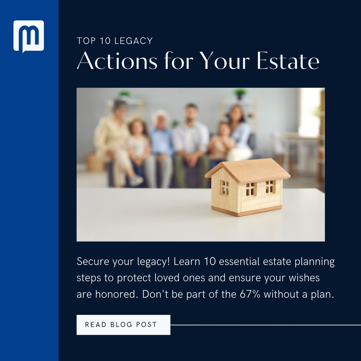 MainMFGWM's tweet photo. 67% of Americans lack an estate plan! Don't make the same mistake. Discover 10 key steps to secure your legacy and protect your loved ones. Read our latest blog! 

https://t.co/xXkzkRHDVK

#EstatePlanning #Legacy #MainFinancialGroup https://t.co/vBkIc3GnAS
