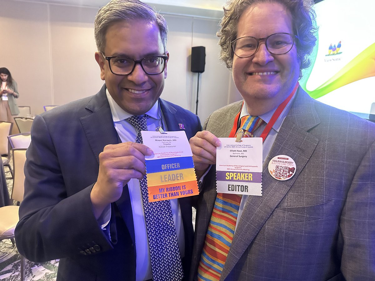 SurgEdMD's tweet image. Always great to see my good friend @elliotthaut Editor-in-Chief @TSACO_AAST at @ICSUSS 86th Annual Surgical Update. We rock, paper, scissored who would take the selfies
@joshuamammen @VithiananthanMD @DRShariqueNazir @Intlsurgery @RutgersGlobal #IinternationalSurgery #Global