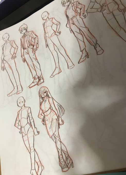 ウォーミングアップ模写 