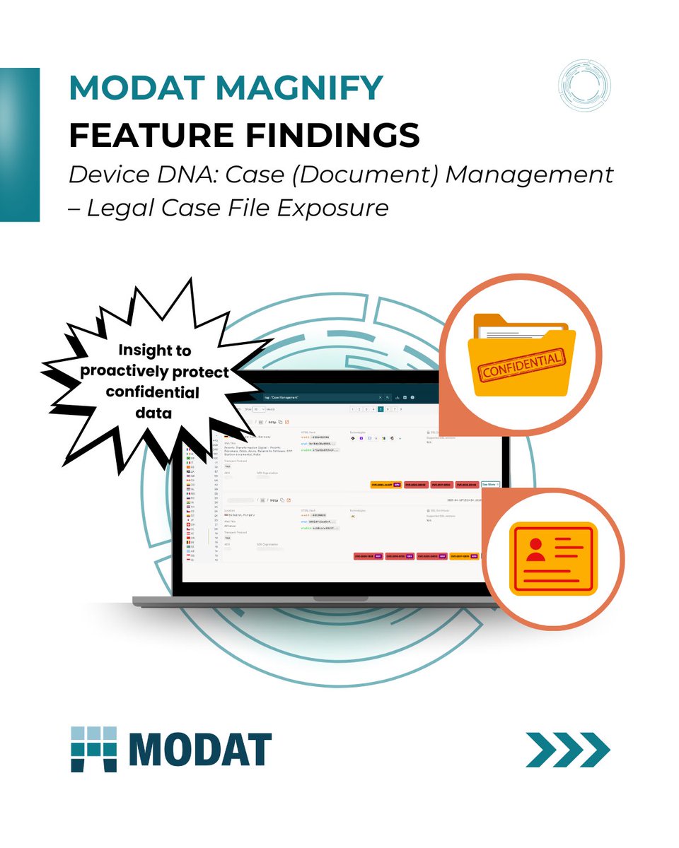 🚨 New Series: Feature Findings 🚨 We’re launching a new series showcasing what Modat Magnify can do, and to share findings and our extended research following our results. 

Up first: How we used the ‘Device DNA’ tag Case Management to get results and further research to