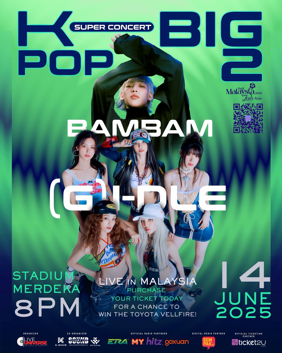 goKPOP's tweet photo. [🇲🇾] #BAMBAM &amp; #GIDLE are coming to Malaysia this June for KPOP BIG 2 Super Concert 🔥

📅 14 June (Sat)
⏰8PM
📍Stadium Merdeka
🎟️RM294 - RM1,098
🔗https://t.co/6O4JJWM3lJ (Early bird promo: 16 Apr)

#kpopbig2superconcert #GIDLEinMY #여자아이들 #BamBaminMY #뱀뱀 https://t.co/MdRIUNyPhW