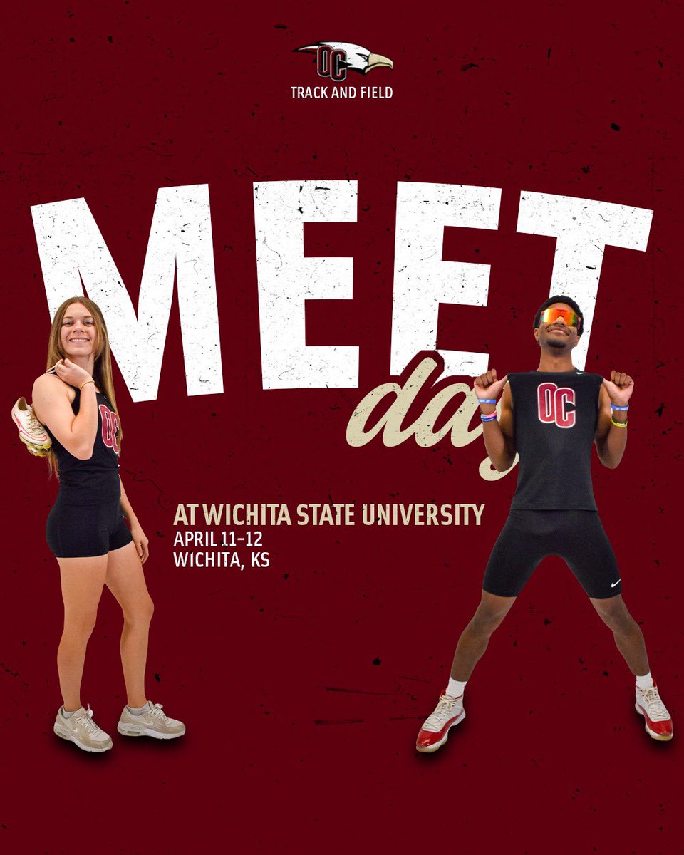 OC Track&Field/XC (@oceagles_xctf) on Twitter photo Itโs an OC track and field ๐๐๐๐ ๐ฟ๐ผ๐!
๐ KT Woodman Classic
๐ 5:50 pm (Day 1) / 11 a.m. (Day 2)
๐ Wichita, Kan.
๐บ oceagles.com/sports/womens-โฆ (ESPN+)
๐ oceagles.com/sports/womens-โฆ
#TalonsUp Itโs an OC track and field ๐๐๐๐ ๐ฟ๐ผ๐!
๐ KT Woodman Classic
๐ 5:50 pm (Day 1) / 11 a.m. (Day 2)
๐ Wichita, Kan.
๐บ oceagles.com/sports/womens-โฆ (ESPN+)
๐ oceagles.com/sports/womens-โฆ
#TalonsUp