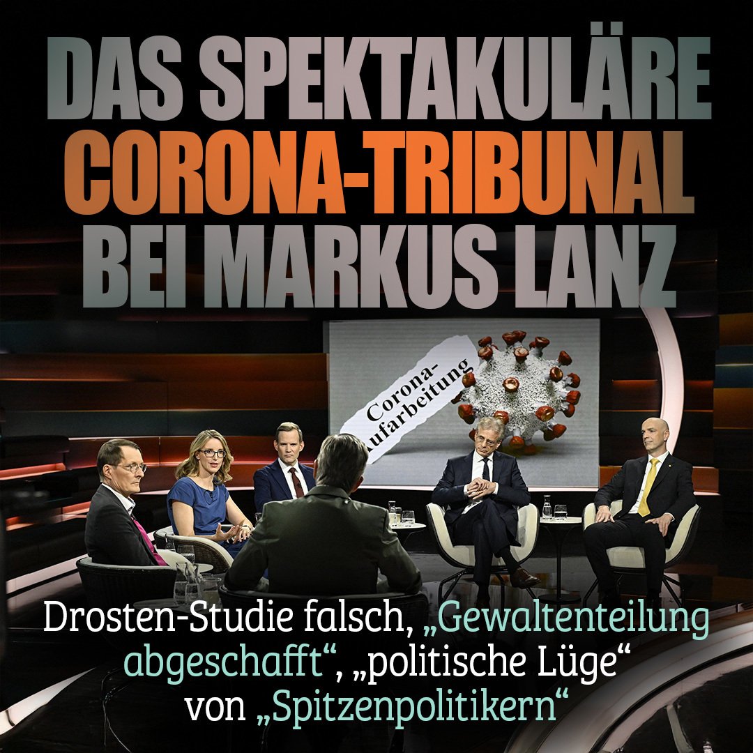 Drei Virologen – Streeck, Kekulé und Schmidt-Chanasit – gingen bei Markus Lanz mit Alena Buyx und Karl Lauterbach ins Gericht. Dabei zeigte die Sendung, welch kolossales Versagen der politische Umgang mit der Corona-Pandemie war, schreibt <a href="/FPerrefort/">Felix Perrefort</a>. nius.de/corona/news/ma…