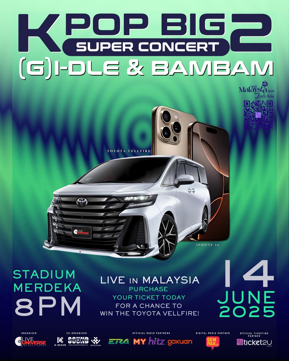 goKPOP's tweet photo. [🇲🇾] #BAMBAM &amp; #GIDLE are coming to Malaysia this June for KPOP BIG 2 Super Concert 🔥

📅 14 June (Sat)
⏰8PM
📍Stadium Merdeka
🎟️RM294 - RM1,098
🔗https://t.co/6O4JJWM3lJ (Early bird promo: 16 Apr)

#kpopbig2superconcert #GIDLEinMY #여자아이들 #BamBaminMY #뱀뱀 https://t.co/MdRIUNyPhW