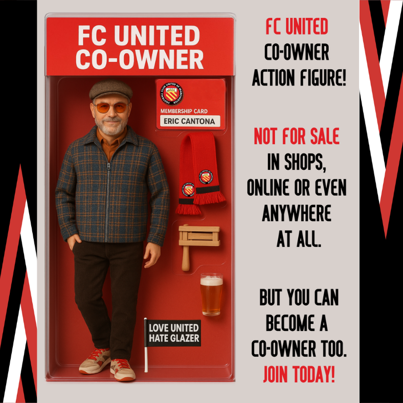FCUnitedMcr's tweet photo. Introducing the new FC United co-owner action figure! 🇾🇪

Not for sale. Anywhere. Ever. 🙌

Become a co-owner today, just like Eric. 🤝

➡️https://t.co/OvR0YuKENd https://t.co/vIl7TVSJov